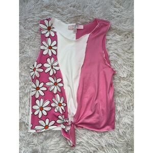 Moa Moa Girls Sz. S Pink Flower Design Top. Soft, Adorable